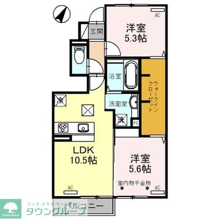 エコンフォート前橋駒形 A棟の物件間取画像